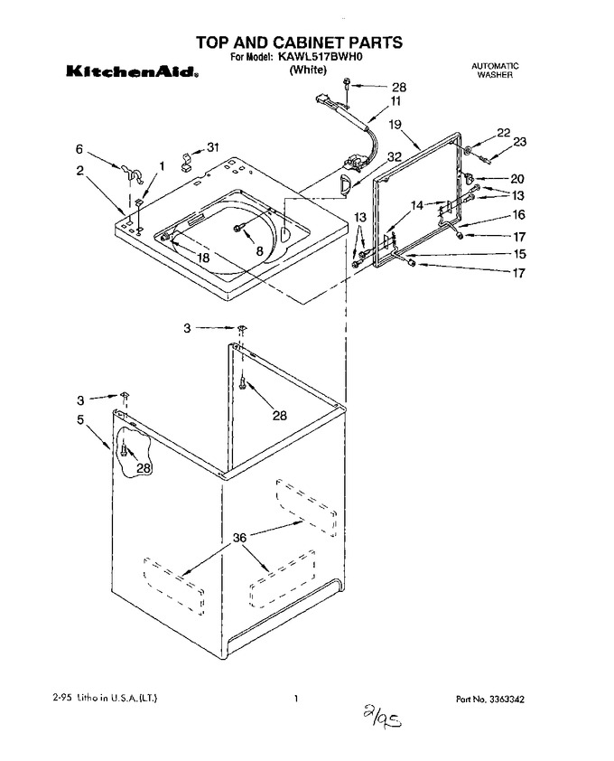 Diagram for KAWL517BWH0