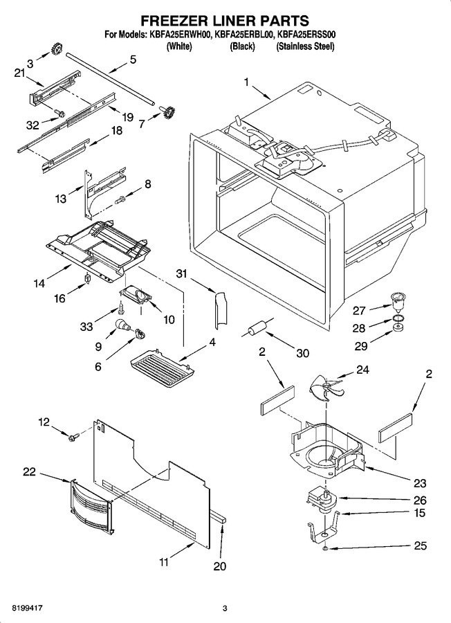 Diagram for KBFA25ERBL00