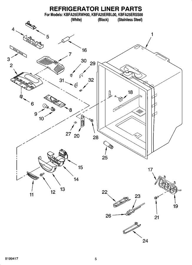 Diagram for KBFA25ERBL00