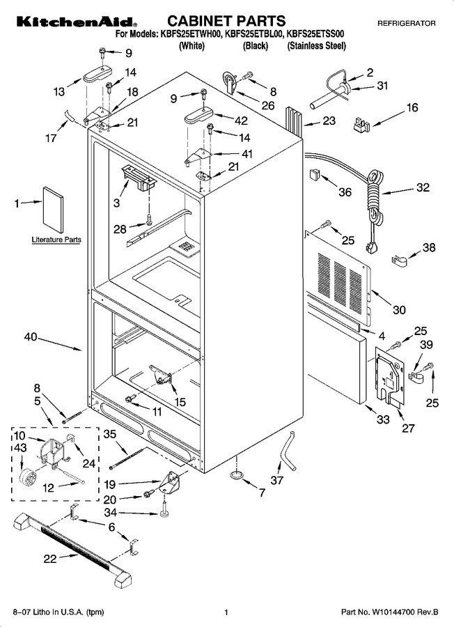 Diagram for KBFS25ETWH00