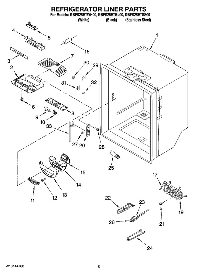 Diagram for KBFS25ETWH00