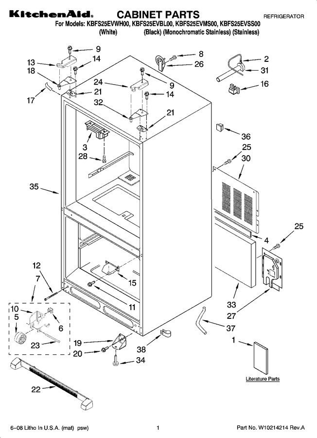 Diagram for KBFS25EVBL00