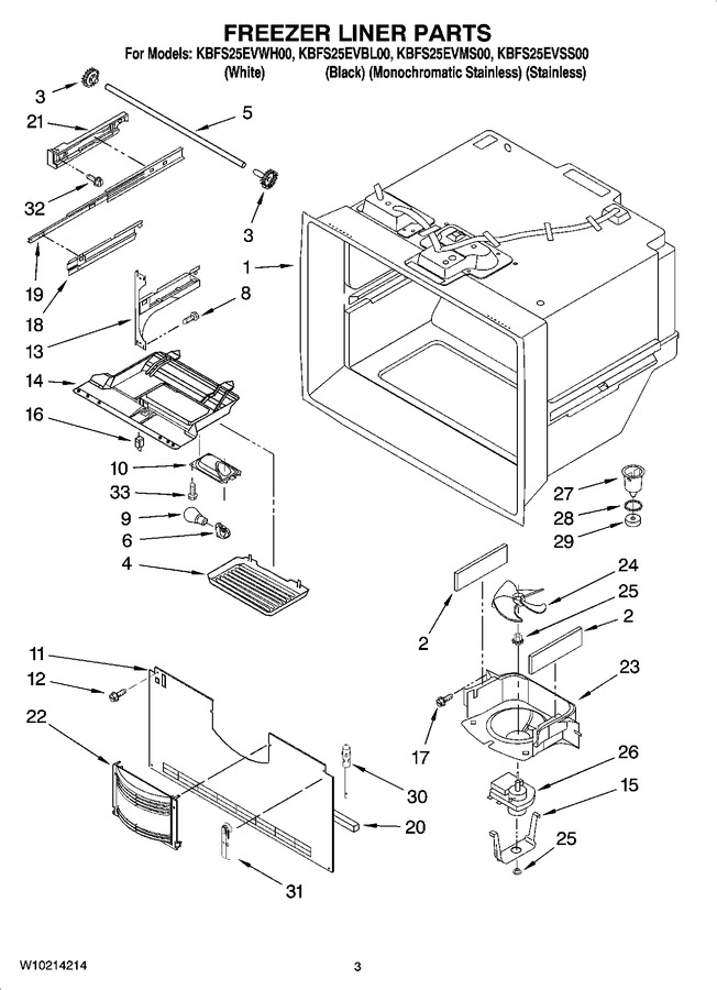 Diagram for KBFS25EVBL00