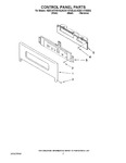 Diagram for 02 - Control Panel Parts