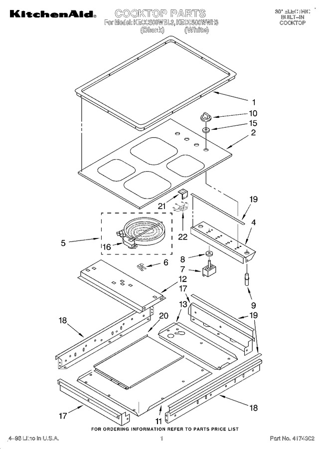 Diagram for KECC500WWH3