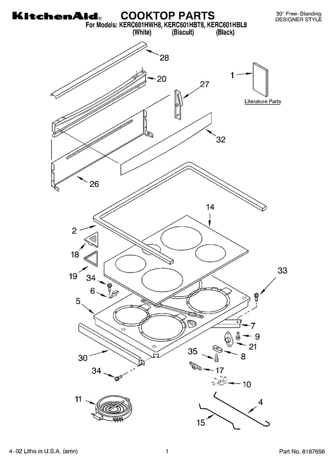 Diagram for KERC601HWH8