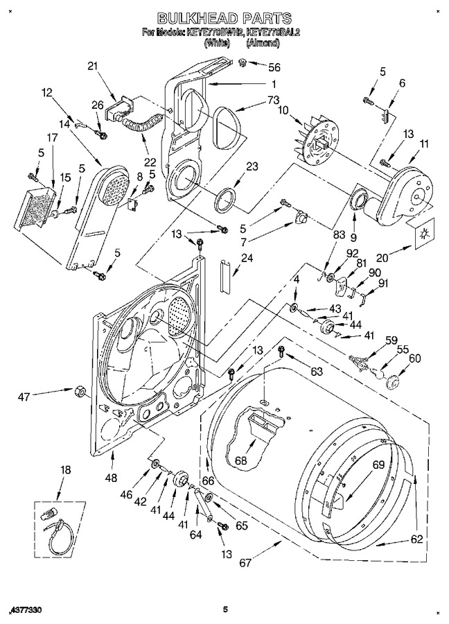 Diagram for KEYE770BWH2