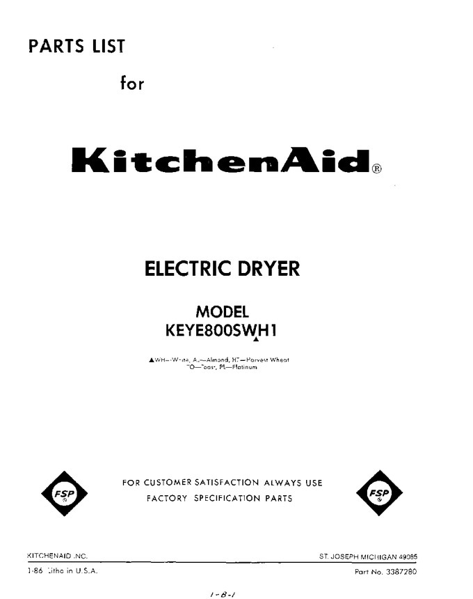 Diagram for KEYE800SWH1