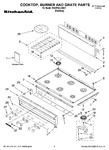 Diagram for 01 - Cooktop, Burner And Grate Parts