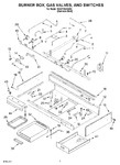 Diagram for 02 - Burner Box, Gas Valves, And Switches