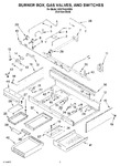 Diagram for 02 - Burner Box, Gas Valves, Switches