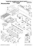 Diagram for 01 - Cooktop, Burner And Grate Parts