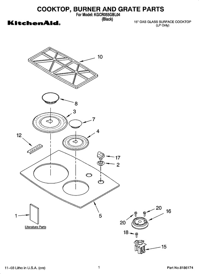 Diagram for KGCR055GBL04