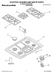 Diagram for 01 - Cooktop, Burner And Grate Parts