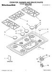 Diagram for 01 - Cooktop, Burner And Grate Parts