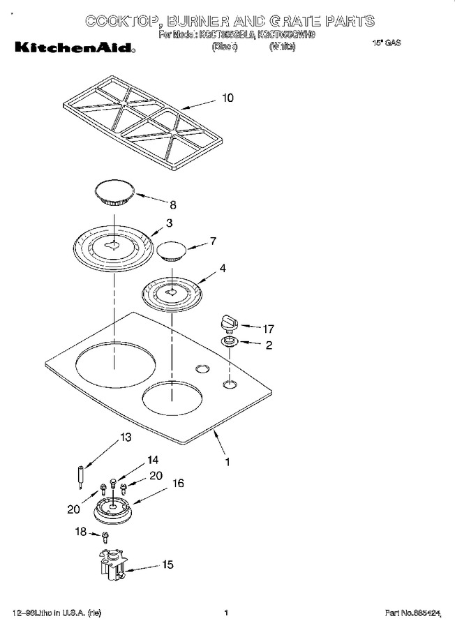 Diagram for KGCT055GWH0