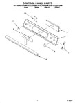Diagram for 02 - Control Panel Parts