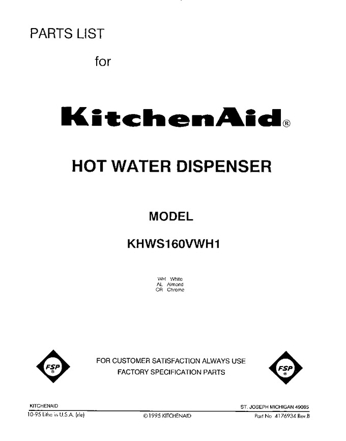 Diagram for KHWS160VAL1