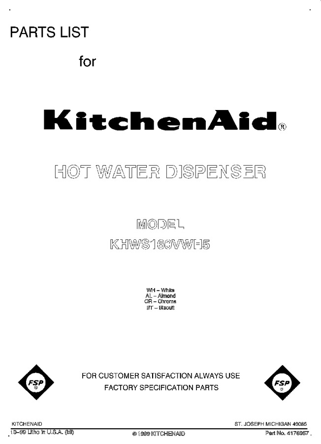 Diagram for KHWS160VWH5
