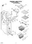 Diagram for 04 - Freezer Liner Parts