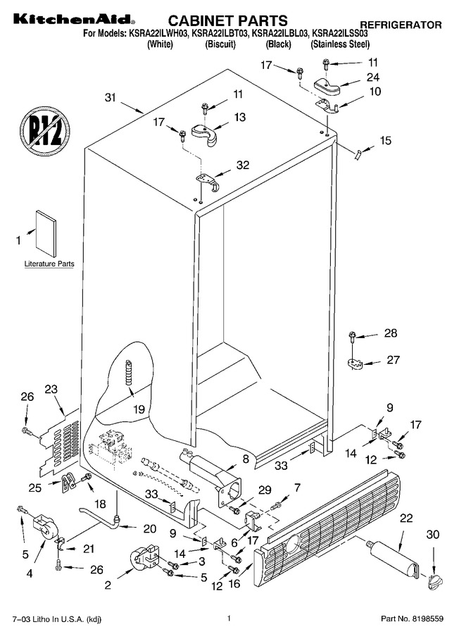 Diagram for KSRA22ILWH03