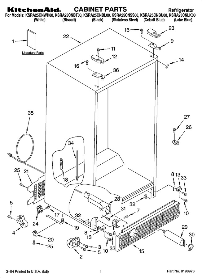 Diagram for KSRA25CNWH00