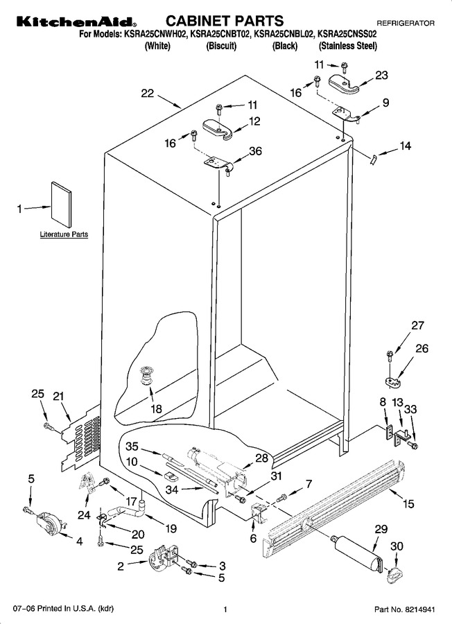 Diagram for KSRA25CNBL02