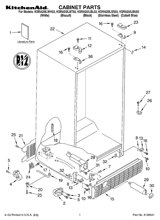 Diagram for KSRA25ILWH03
