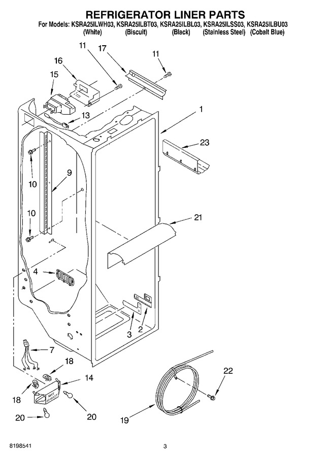 Diagram for KSRA25ILWH03