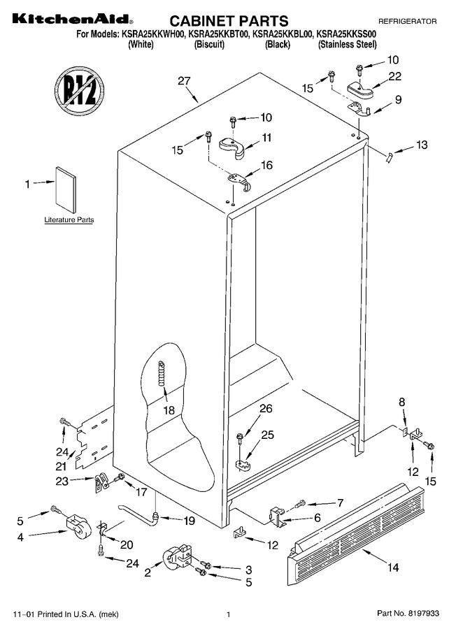 Diagram for KSRA25KKBL00