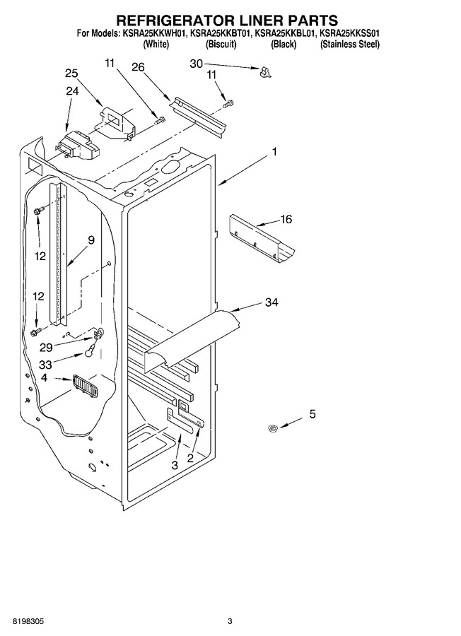Diagram for KSRA25KKSS01