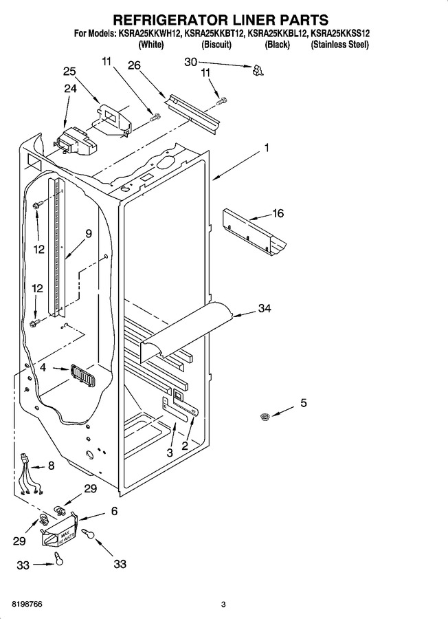 Diagram for KSRA25KKWH12