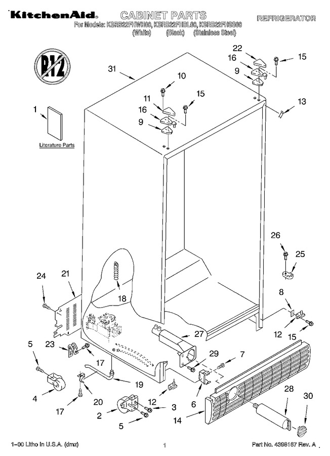 Diagram for KSRB22FHWH00