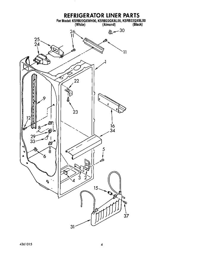 Diagram for KSRB22QXWH00