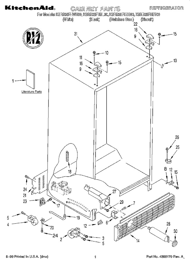 Diagram for KSRB25FHWH00