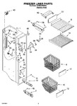 Diagram for 04 - Freezer Liner Parts