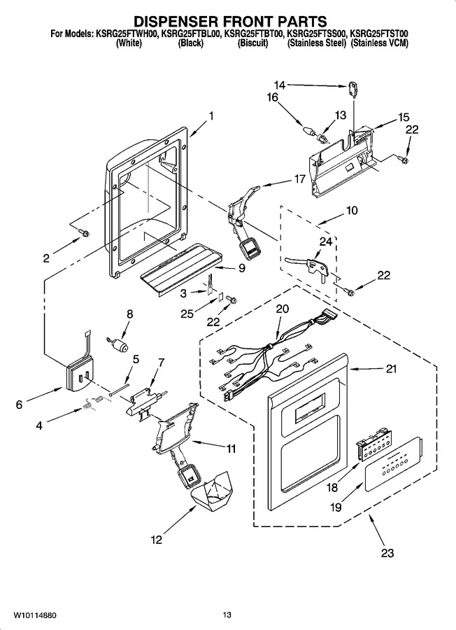 Diagram for KSRG25FTST00