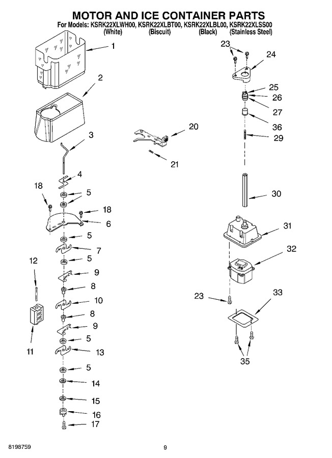 Diagram for KSRK22XLWH00