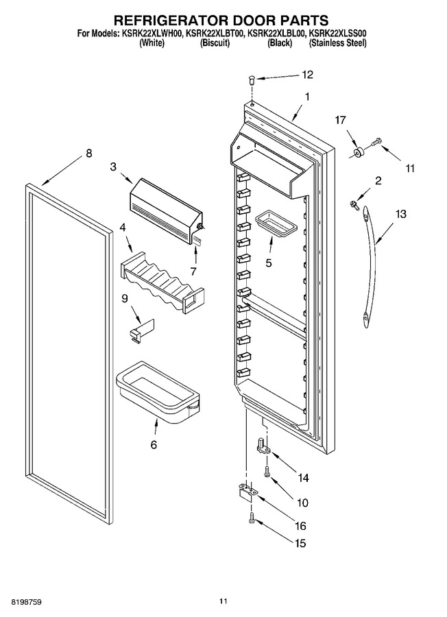 Diagram for KSRK22XLWH00