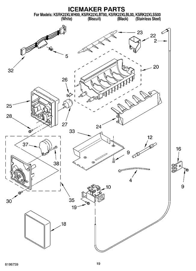 Diagram for KSRK22XLWH00