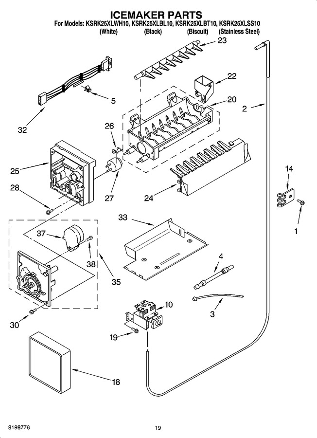 Diagram for KSRK25XLBL10