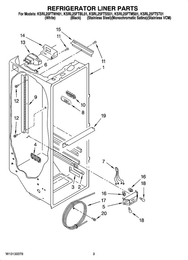 Diagram for KSRL25FTWH01