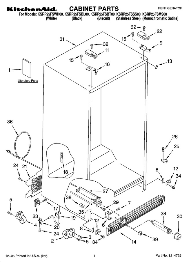 Diagram for KSRP25FSMS00