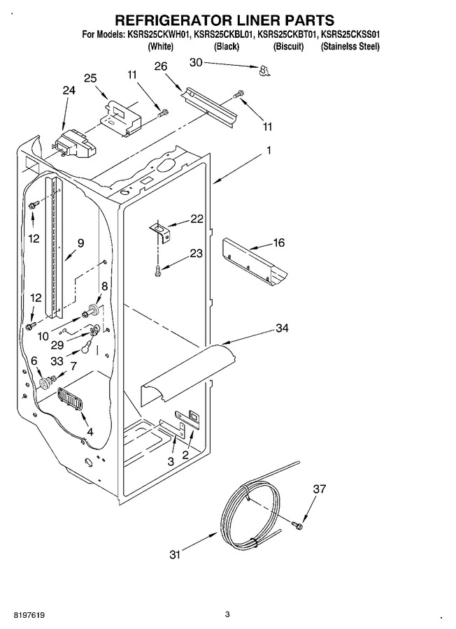 Diagram for KSRS25CKWH01