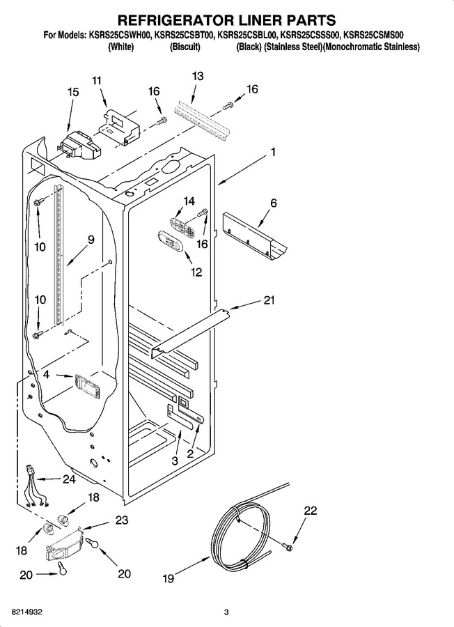 Diagram for KSRS25CSBL00