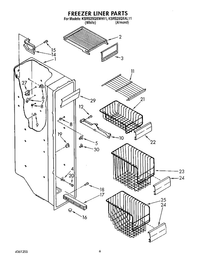 Diagram for KSRS25QXWH11