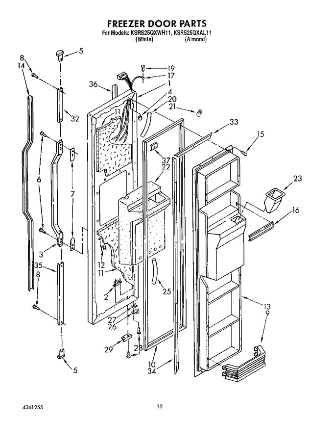 Diagram for KSRS25QXWH11