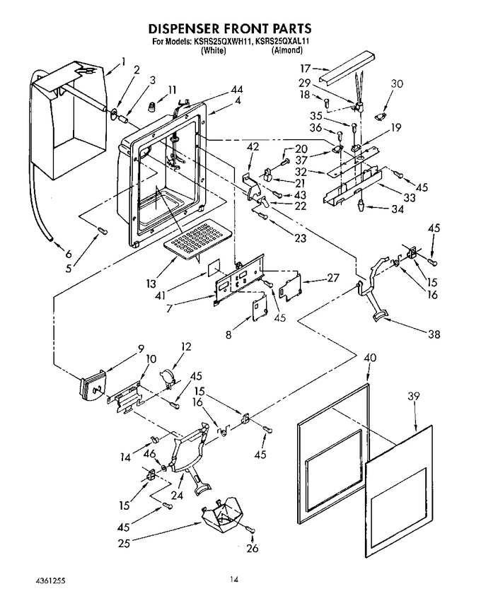 Diagram for KSRS25QXWH11