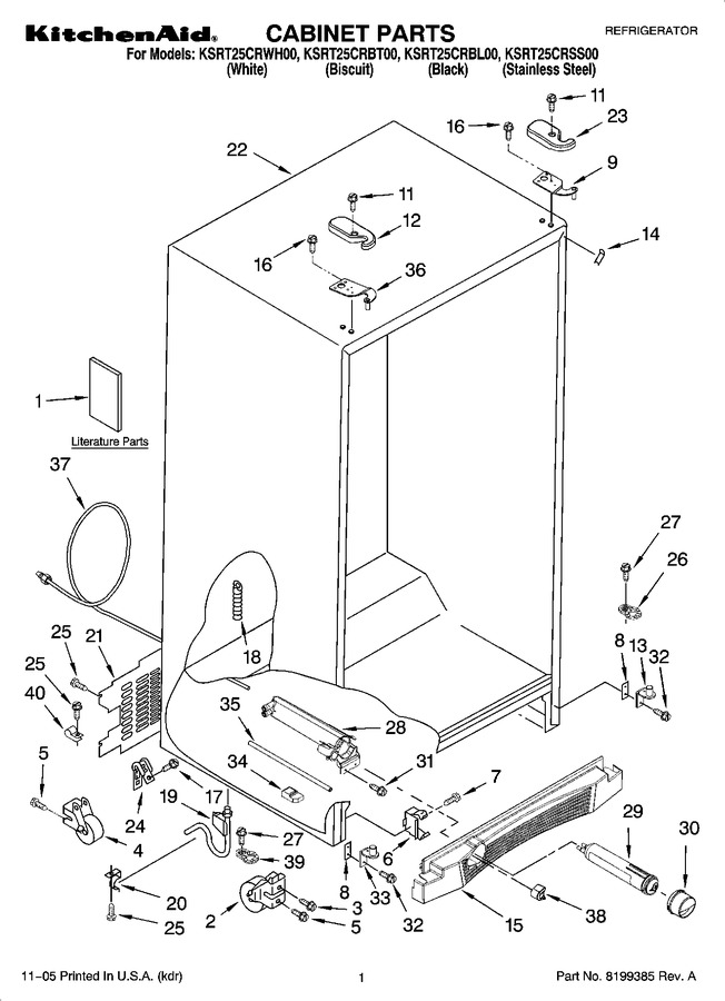 Diagram for KSRT25CRBL00