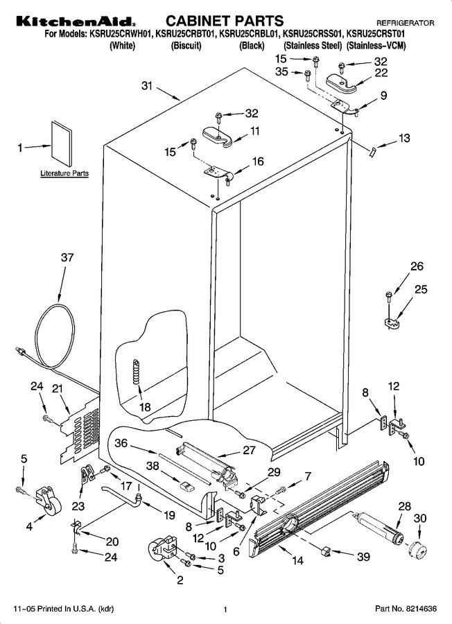 Diagram for KSRU25CRBL01